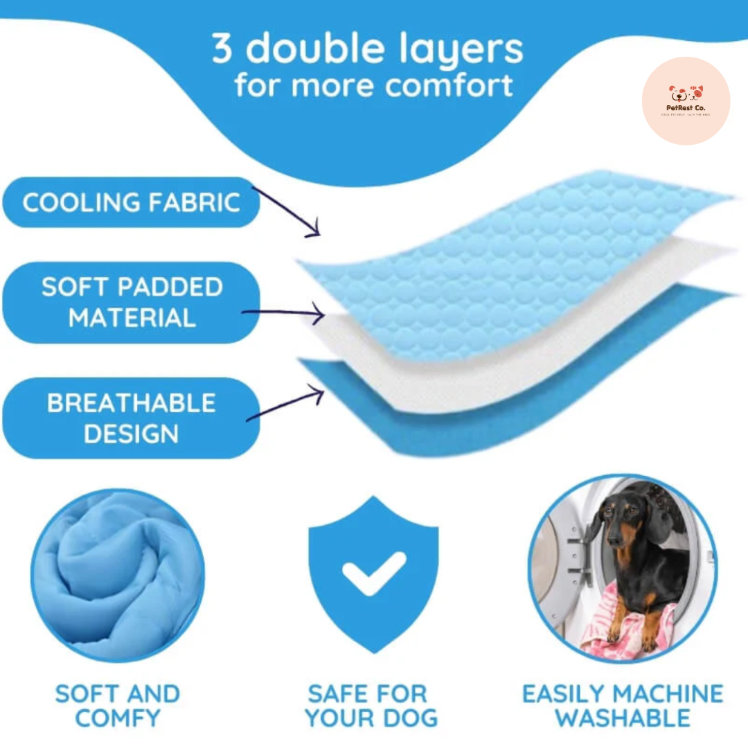 BreezeLuxe™ Ice Silk Pet Cooling Mat