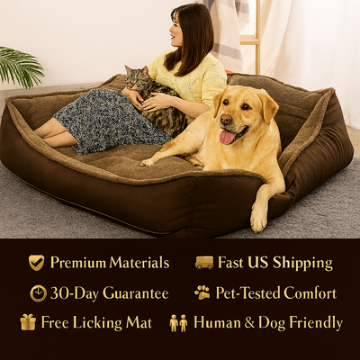 LuxeBond™ Oversized Pet Bed — For You & Your Dog