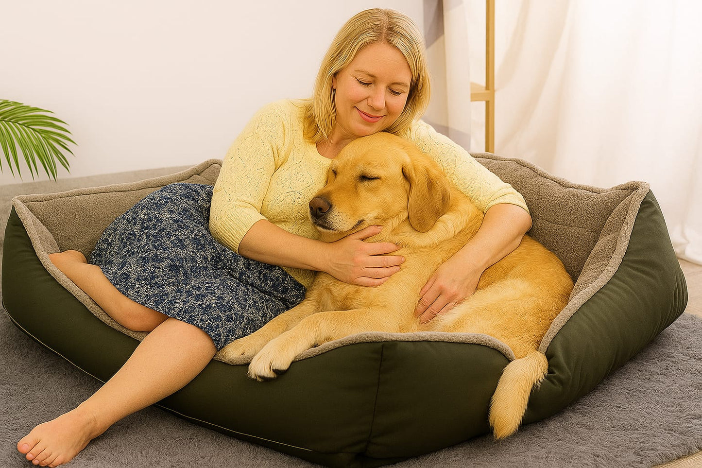 LuxeBond™ Oversized Pet Bed — For You & Your Dog